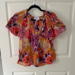 Vibrant Floral Women's Blouse
